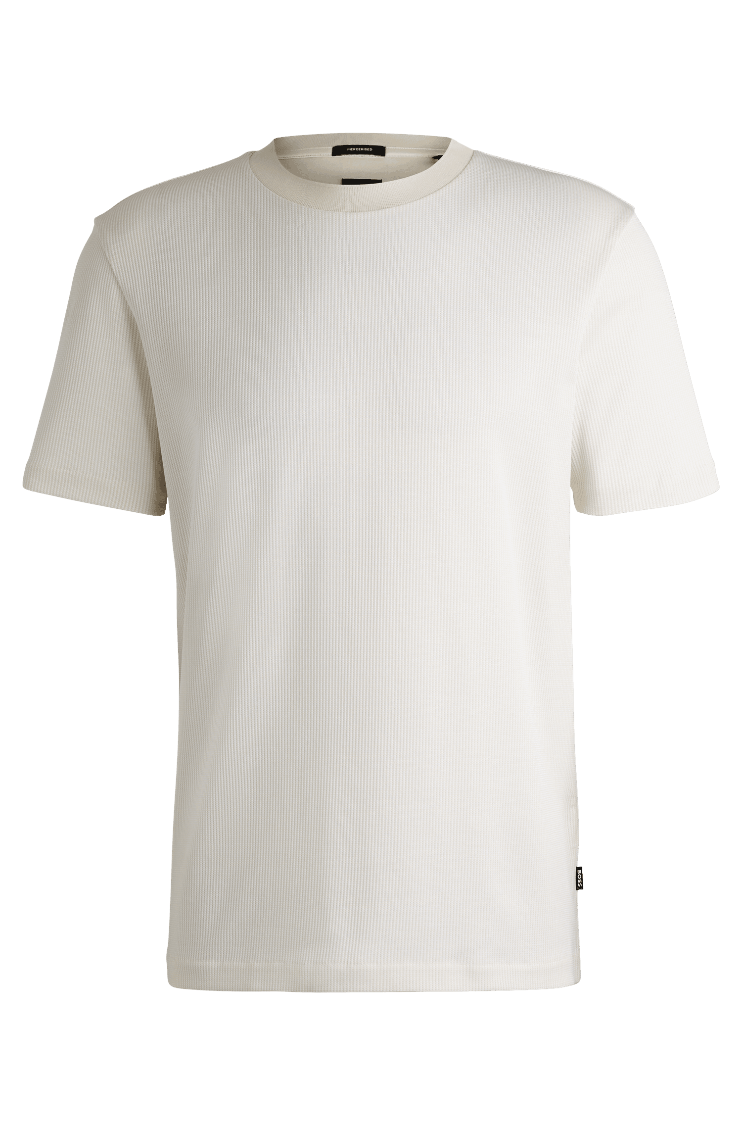 BOSS Fitted Cotton T-Shirt - White