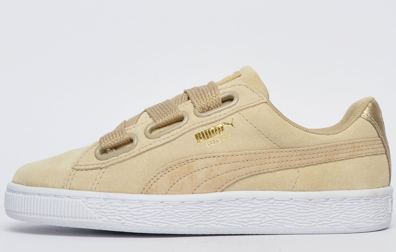 Puma suede heart mujer beige store