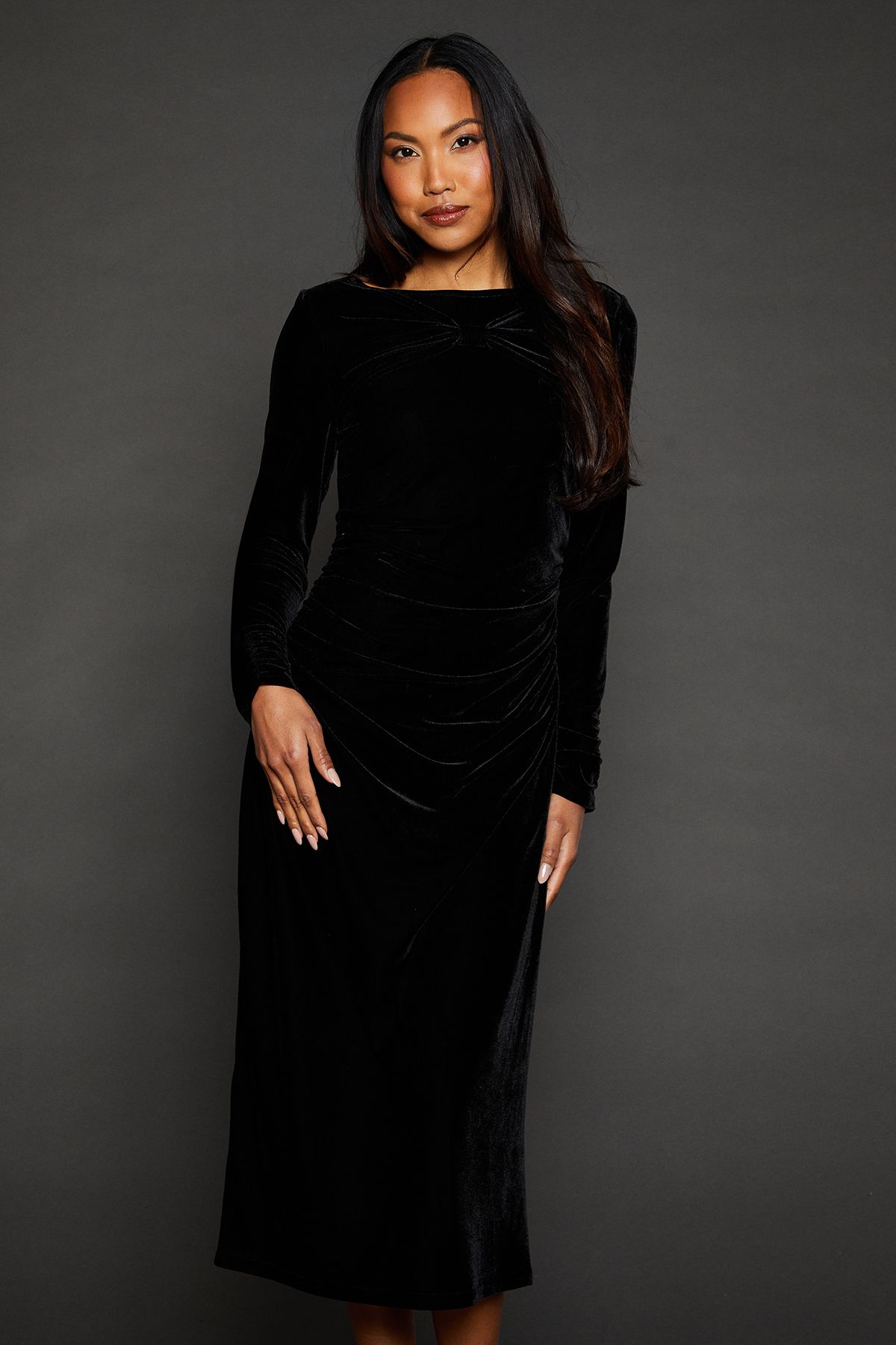 THE LOVE KNOT ABSTRACT MIDI DRESS