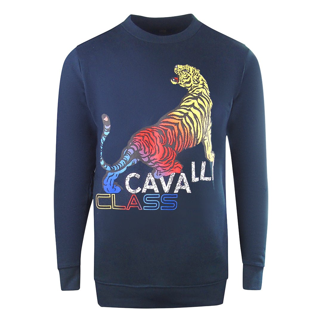 Cavalli Class Blue Cotton Men T-Shirt main image 1