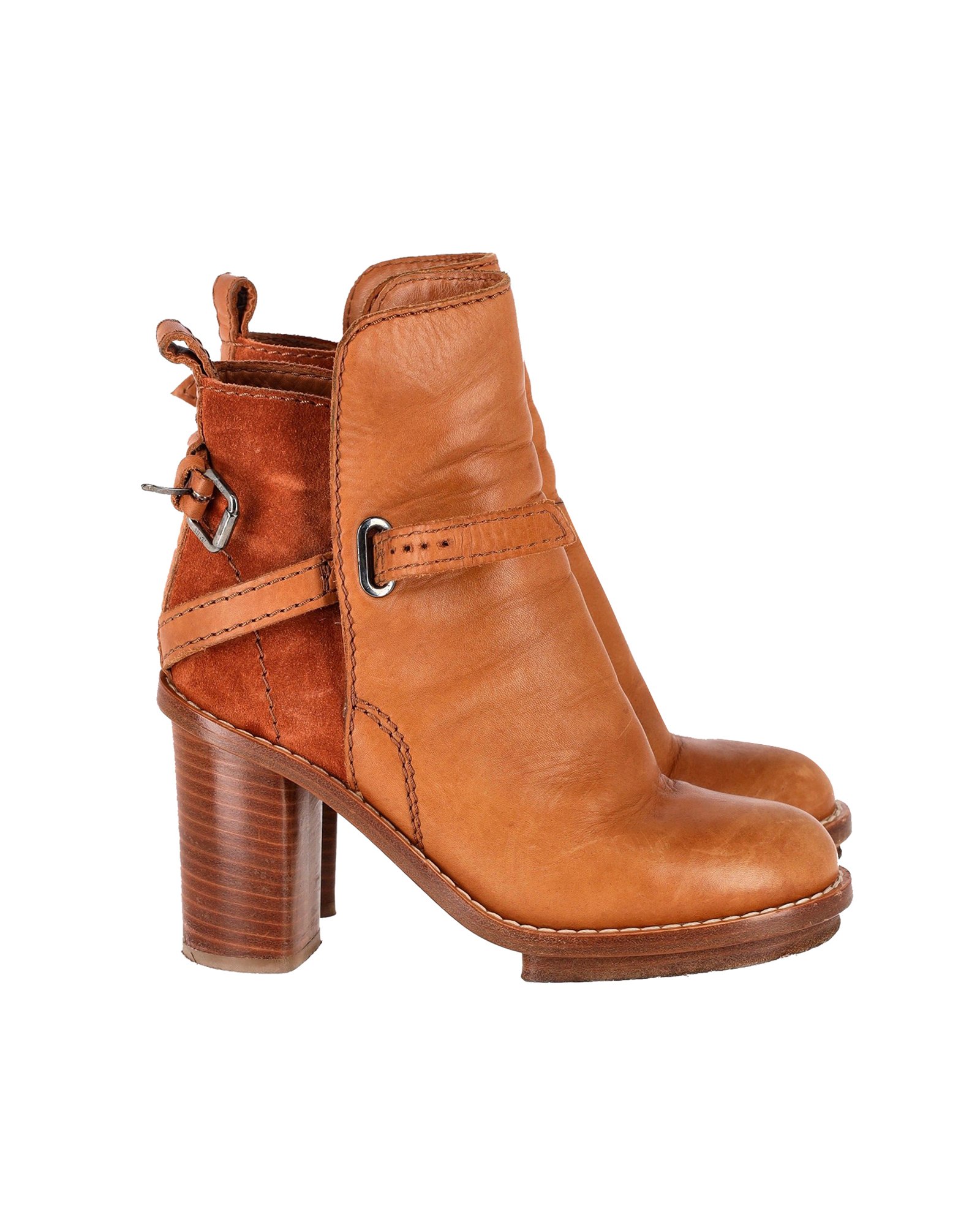 Acne Studios Cypress Con Stiefeletten aus braunem Leder