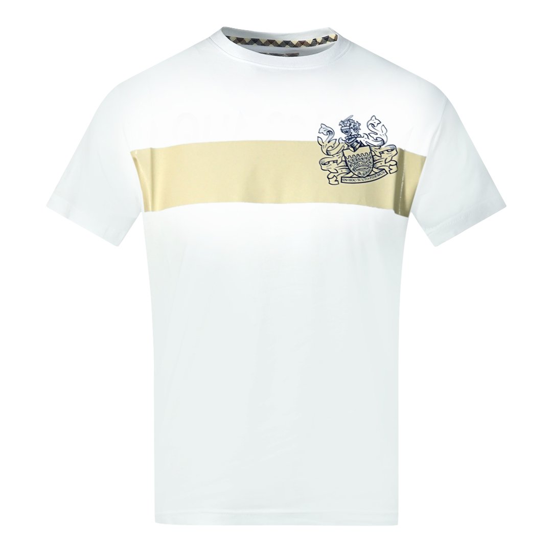 Aquascutum Large Pixeled Aldis Logo Black T-Shirt