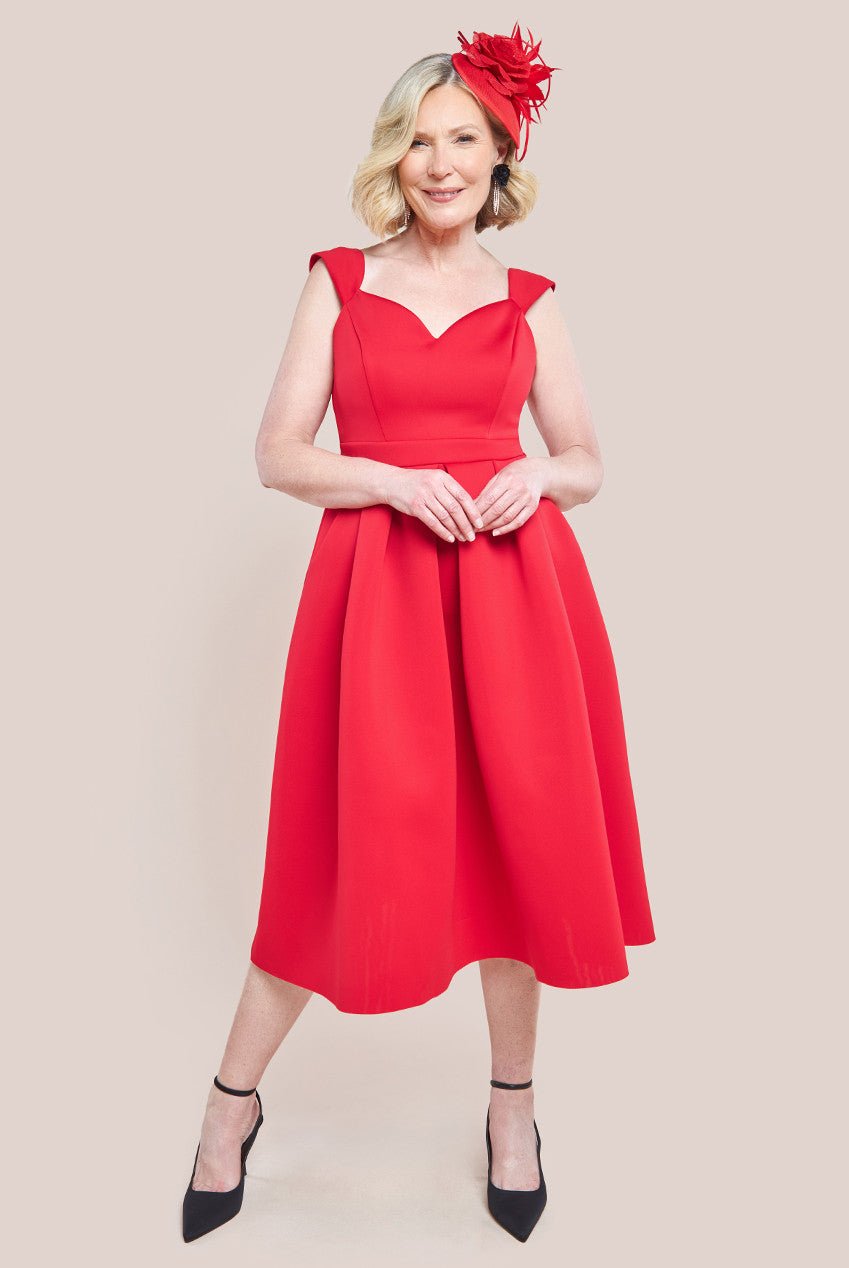 SCUBA FOAM SKATER MIDI DRESS main image 0