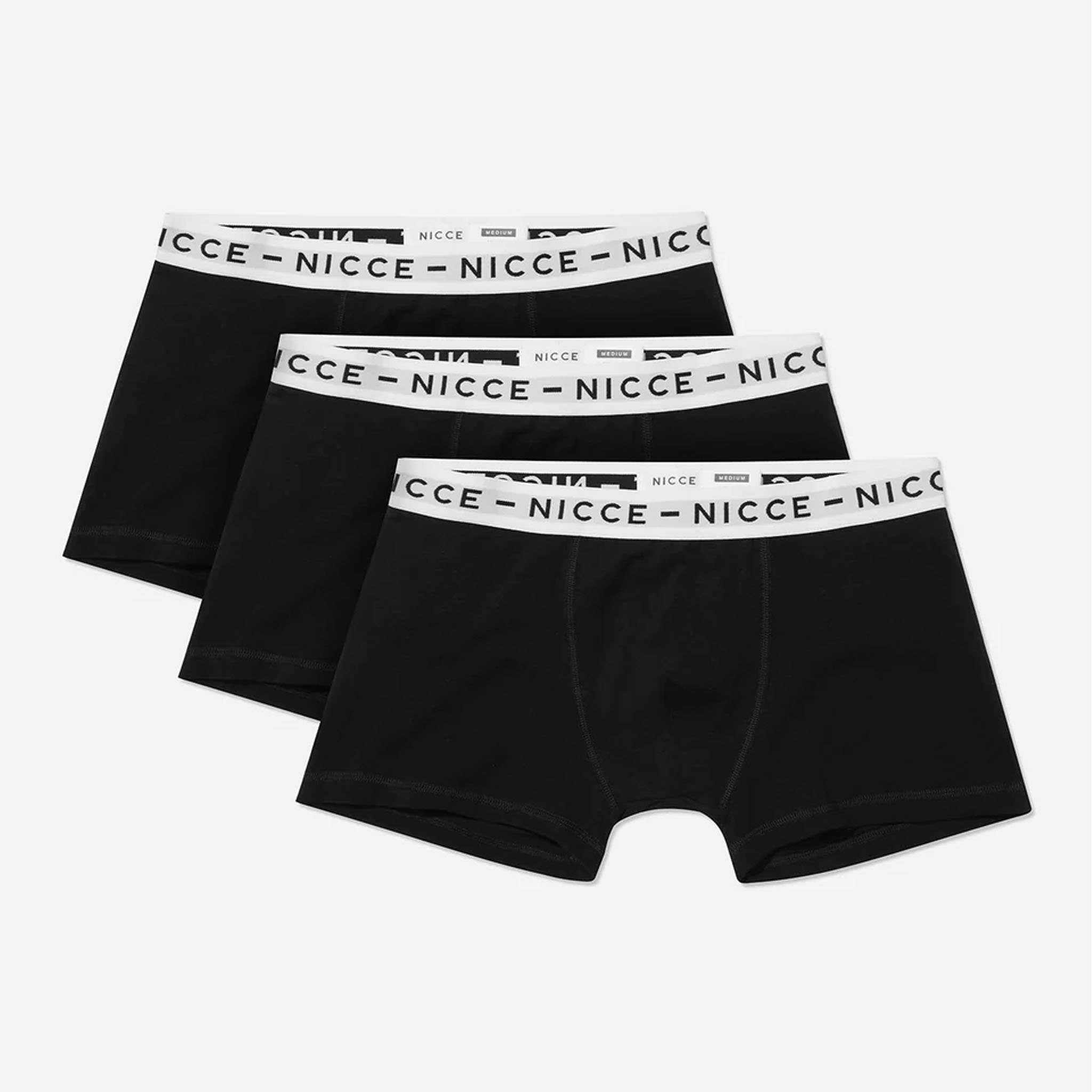 Nicce 3 Pack Stretch Waist Black White Trailstar Boxers 0038 K011 0001