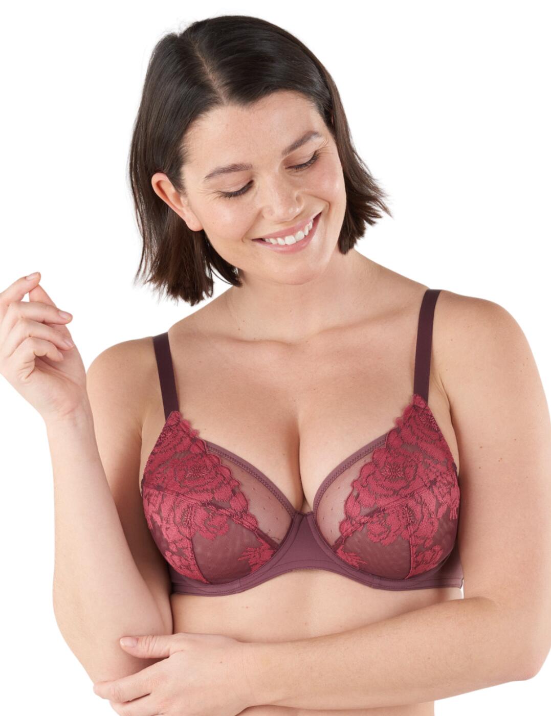 Maison Lejaby Sujetador Flora Para Mujer, Negro, XG