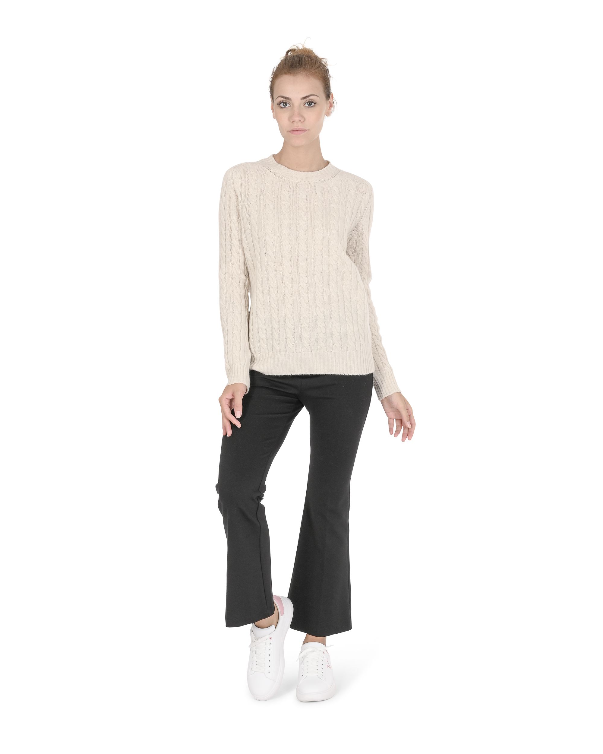 Crown of Edinburgh Cashmere Women's Premium Cashmere Boatneck Sweater in Dark gray - M