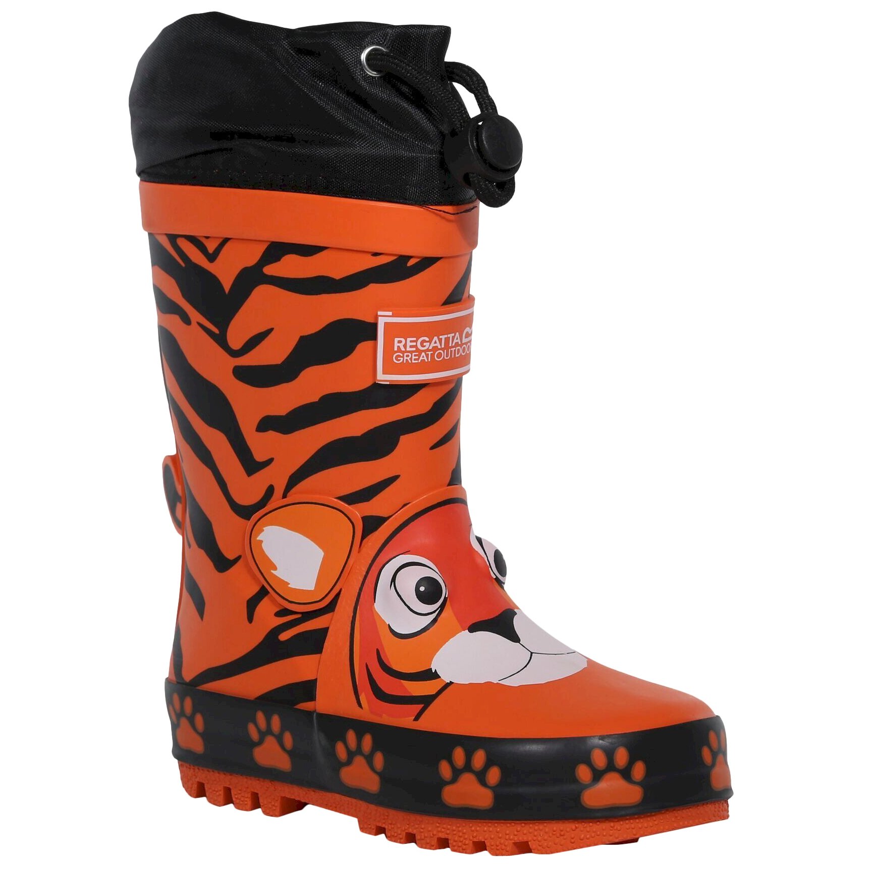 Regatta Childrens/Kids Mudplay Tiger Print Gummistiefel (Blaze Orange)