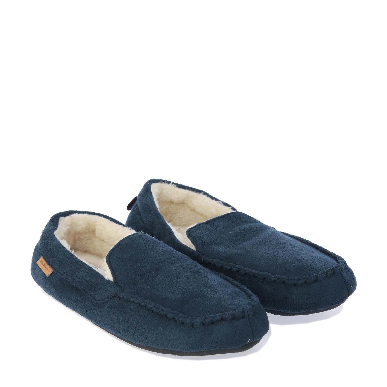 Men s Ben Sherman Casa Cartegena Moccasin Slippers in Navy