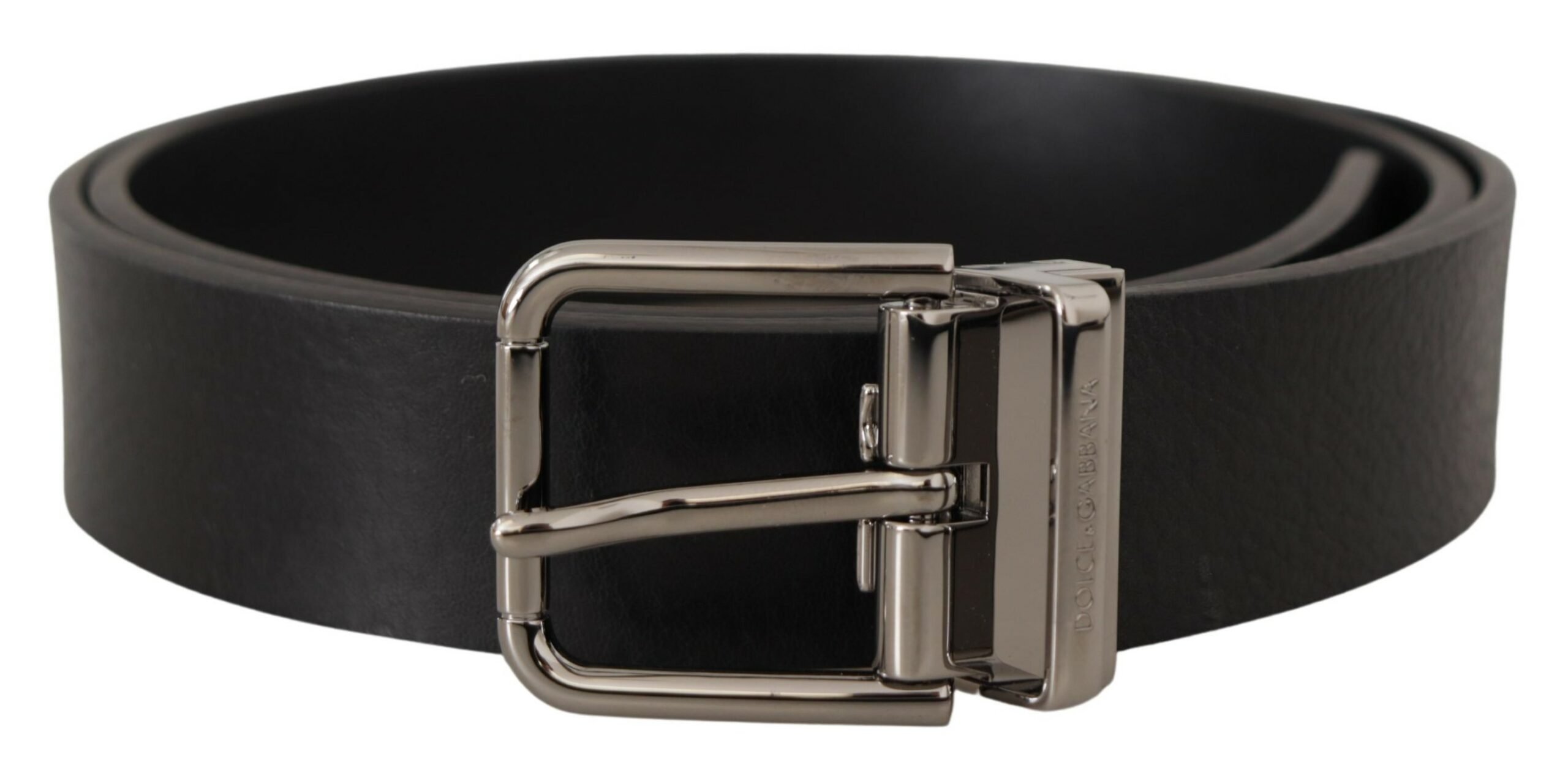Dolce & Gabbana Brown Leather Silver Metal Buckle Belt Men main image 0