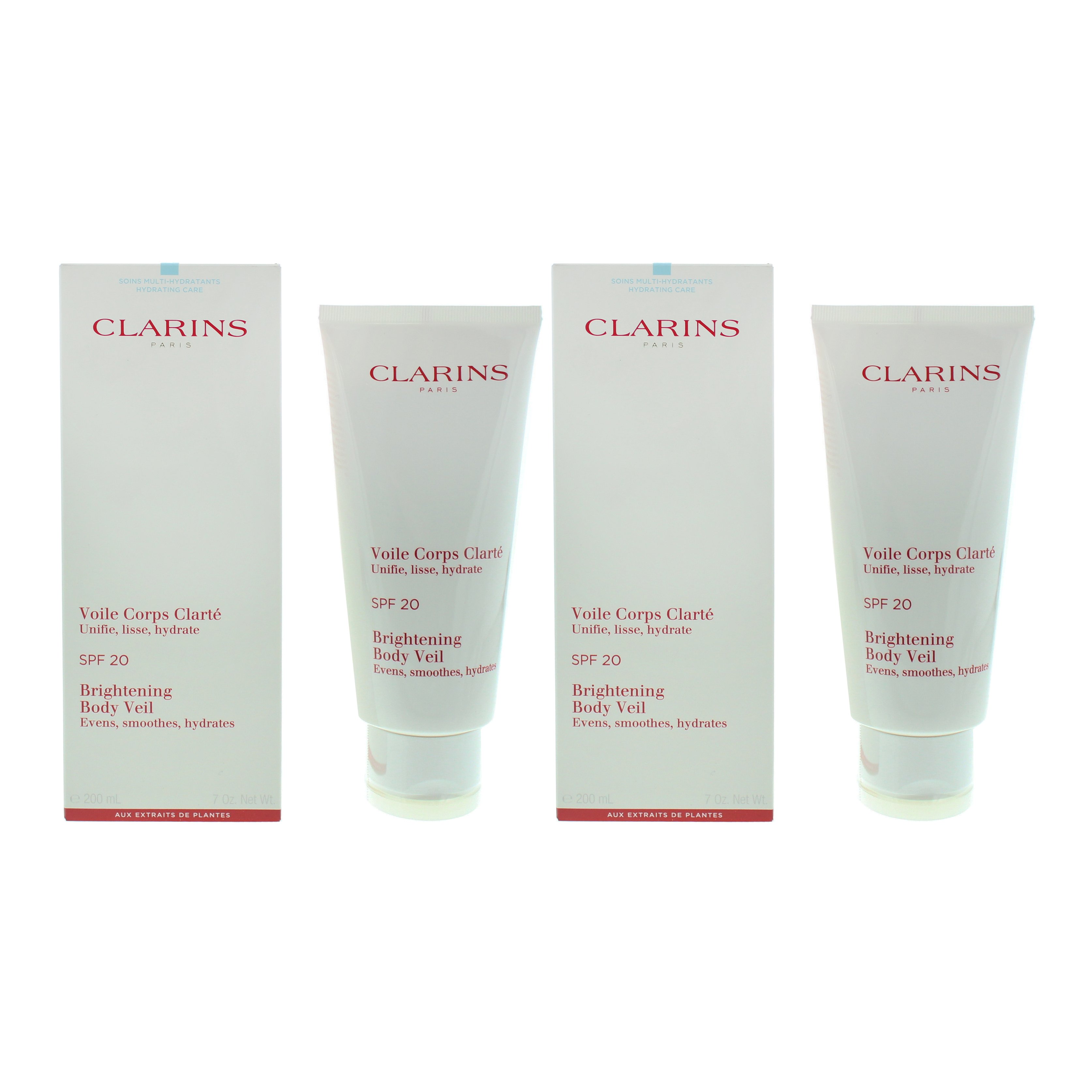 Clarins Brightening Body Veil 200ml SPF 20 x 2
