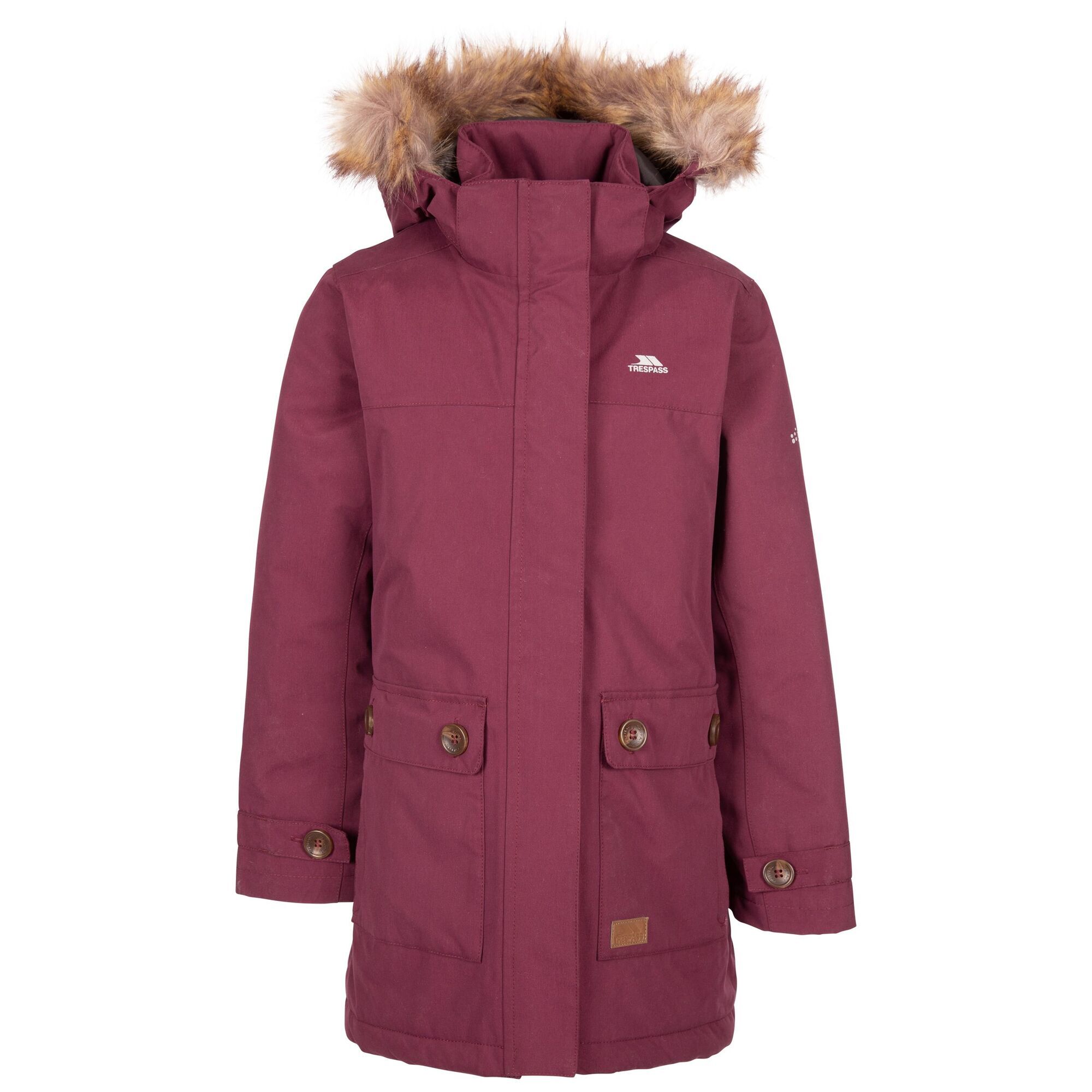 Trespass girls cheap waterproof jacket