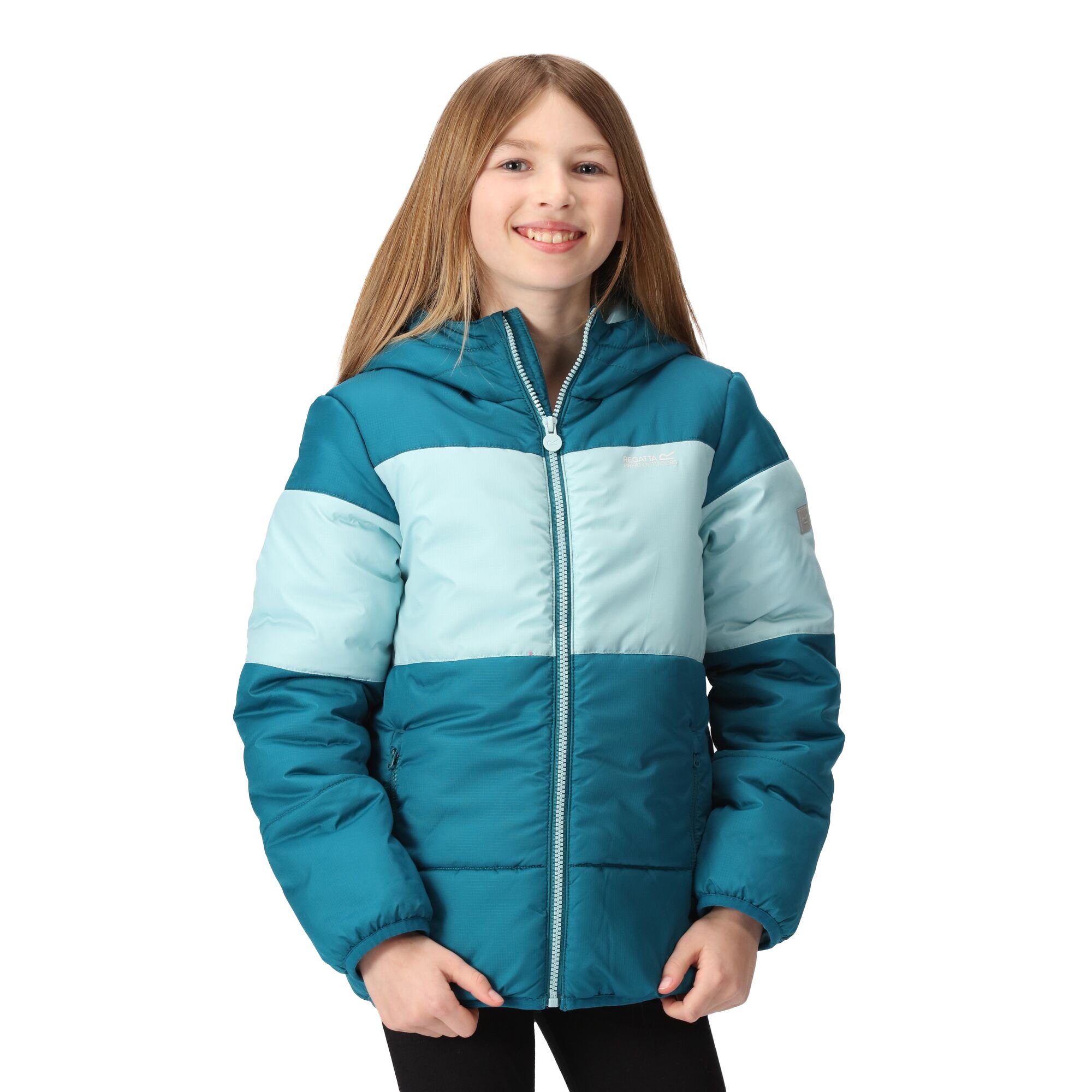 Regatta Childrens/Kids Lofthouse VII Terrain Print Padded Jacket (Gulfstream/Sea Haze)