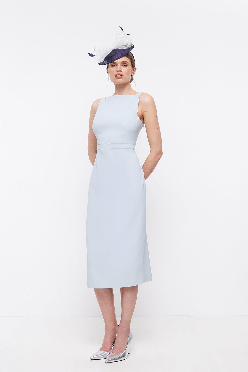 Premium Italian Fabric Tailored Midi Dress