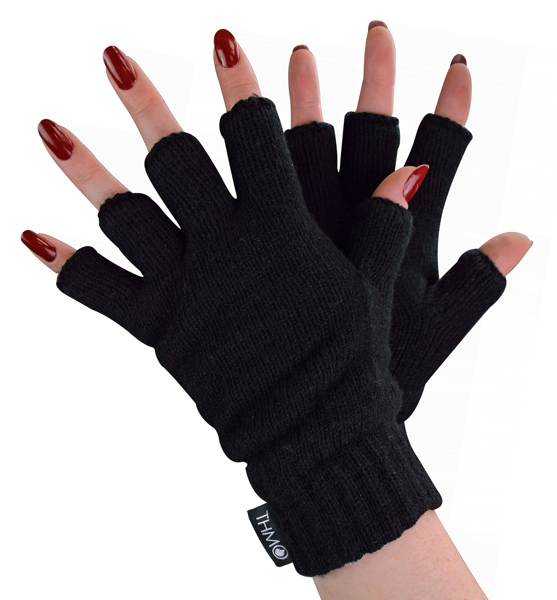 Mens thinsulate clearance thermal fingerless gloves