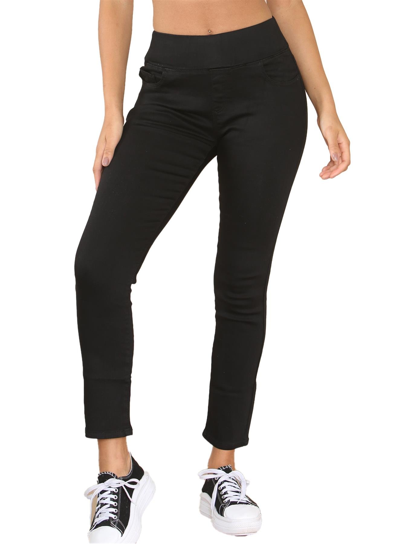 Ziva Mid Waist Jeans - Gewassen Zwart