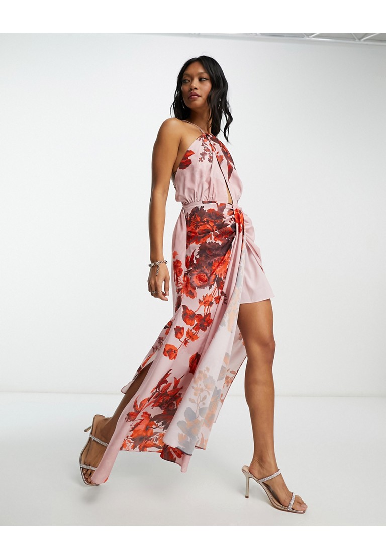 Asos Edition Floral Embroidered Halter Prom Midi Dress Asos Midi Embroidered Dress Highest Asos Edition Floral Embroidered Halter Prom Midi Dress Asos Midi Embroidered Dress Highest