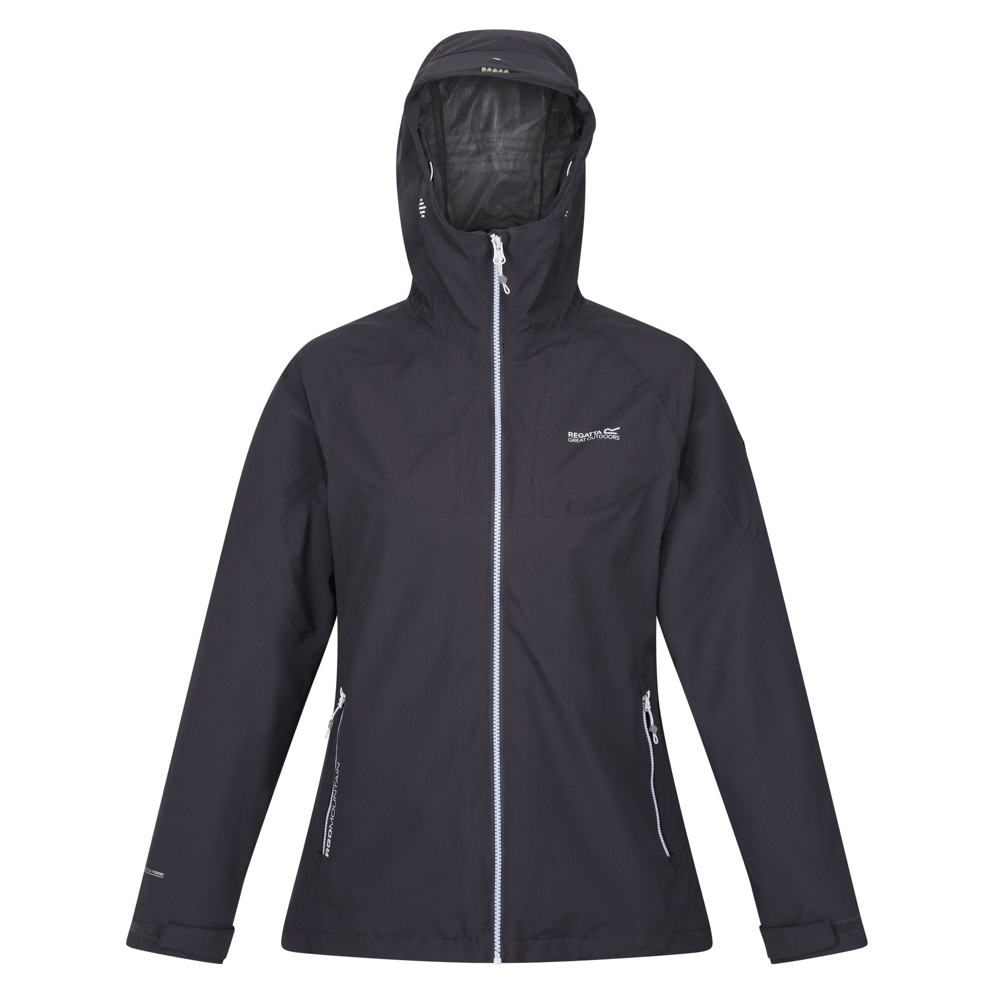 Regatta Womens/Ladies Raddick Logo Waterproof Jacket (Seal Grey)