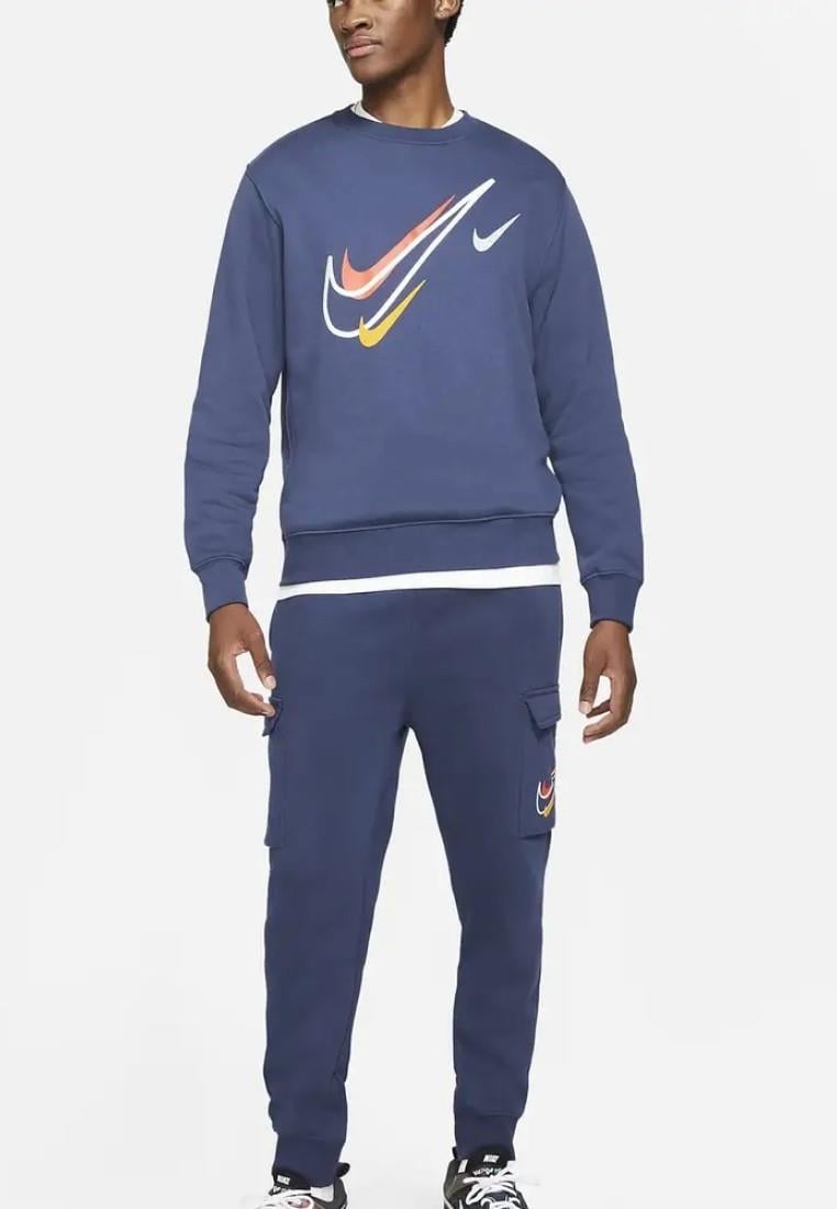 Nike Mens Multi Swoosh Crew Neck Tracksuit in Navy