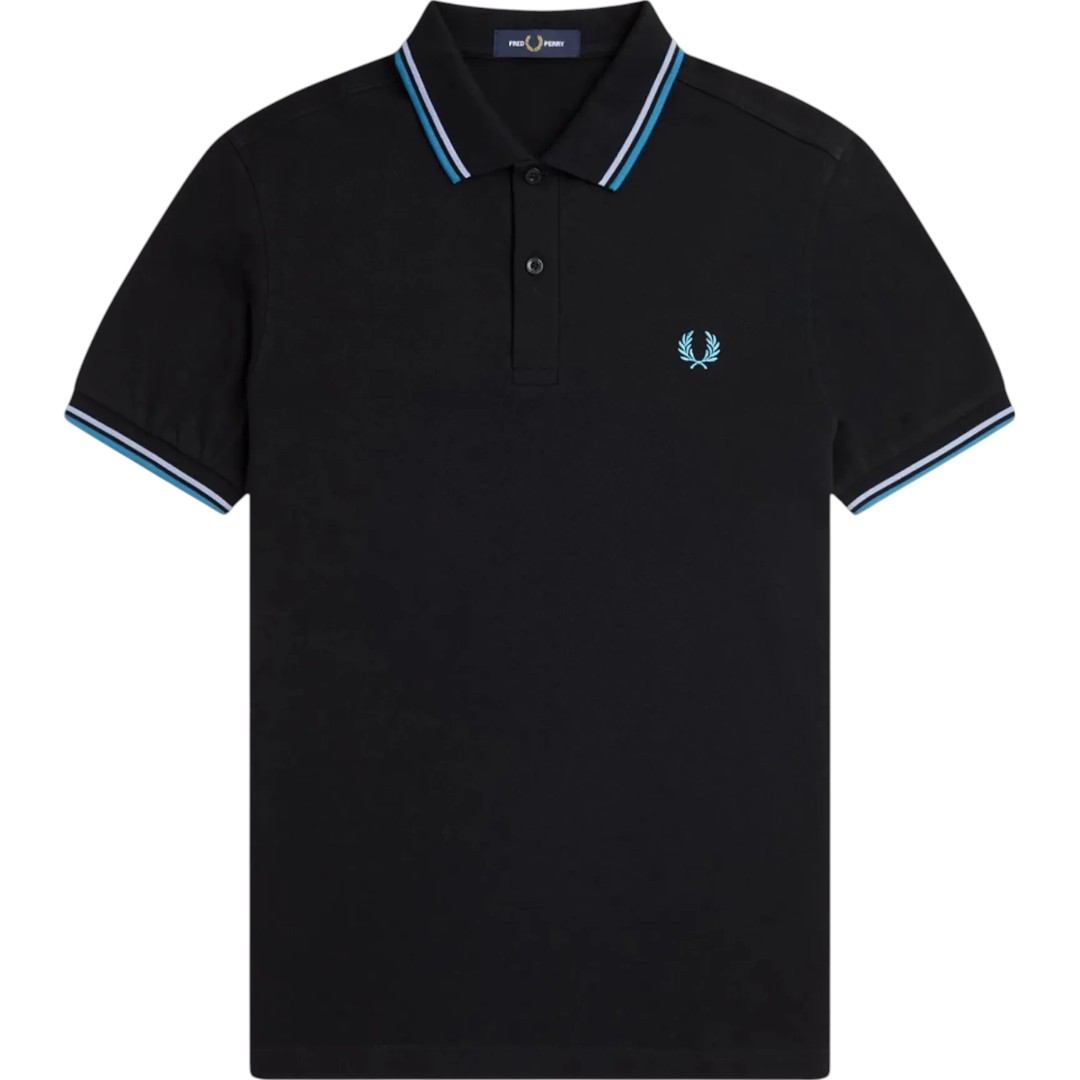 Fred Perry M3600 Twin Tipped Poloshirt in Zwart