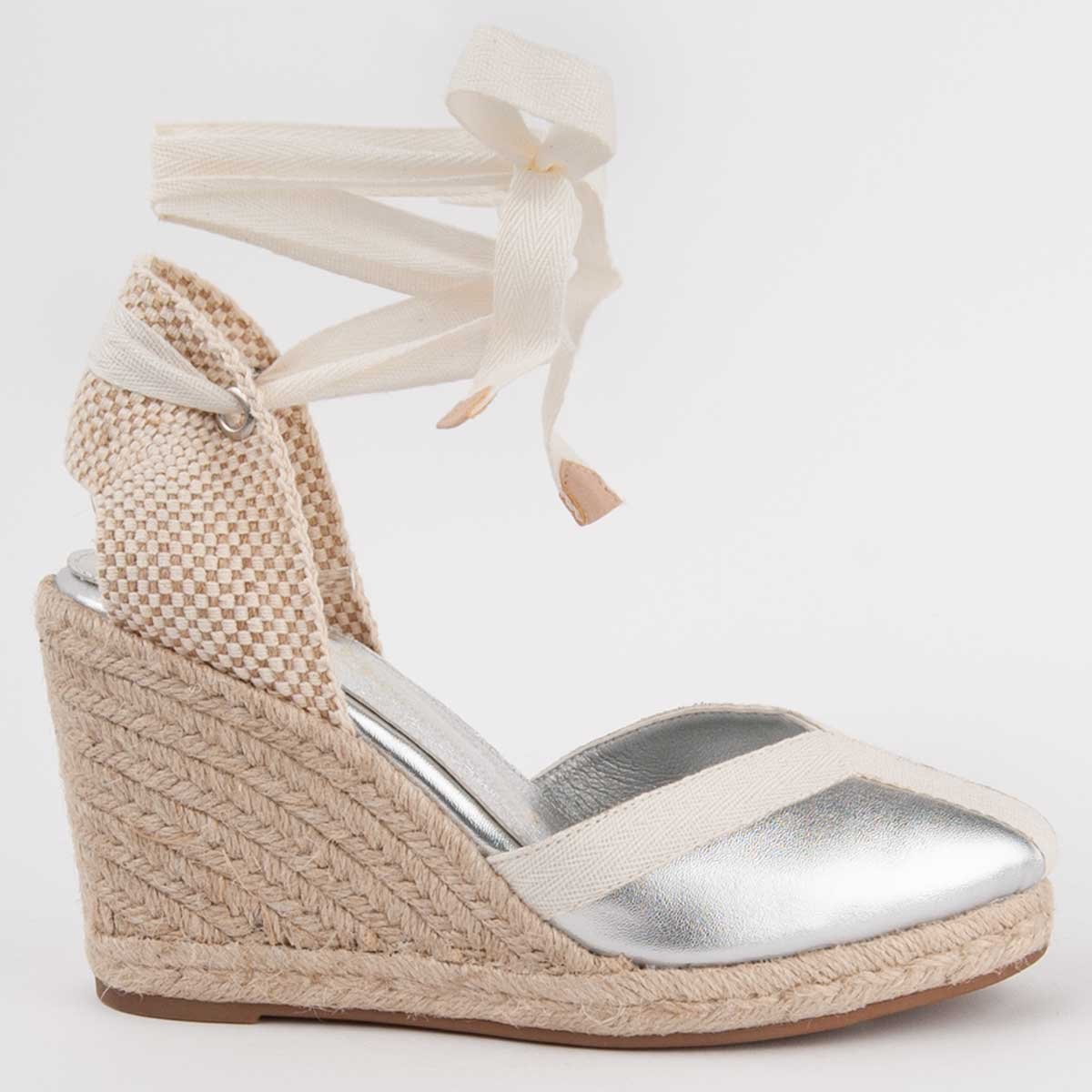 Montevita Espadrilles Met Een Sleehak Balenci2 Zilver