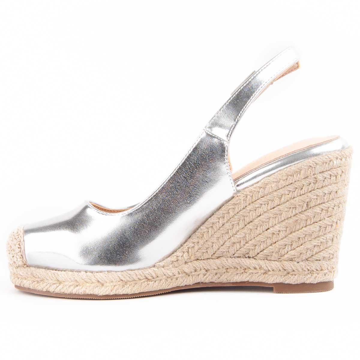 Montevita Espadrilles Met Sleehak Balenci5 Zilver