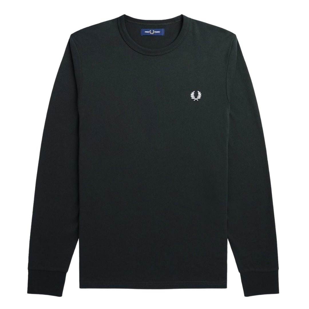 Fred Perry Laurel Wreath Gunmetal Grey T-shirt met lange mouwen