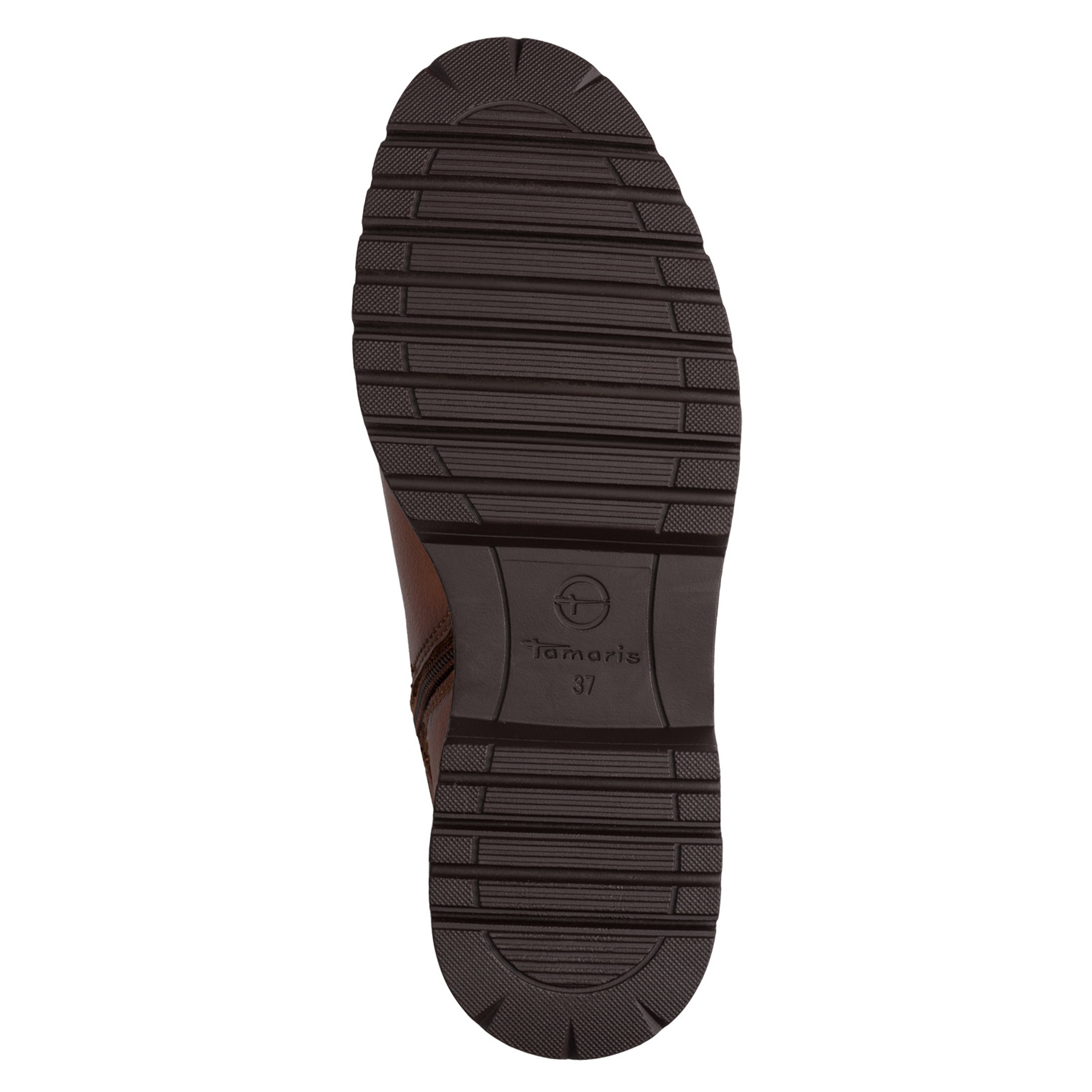 Tamaris Dames Winter Cognac Bruine Leren Gesp Rits Biker Enkellaarsjes