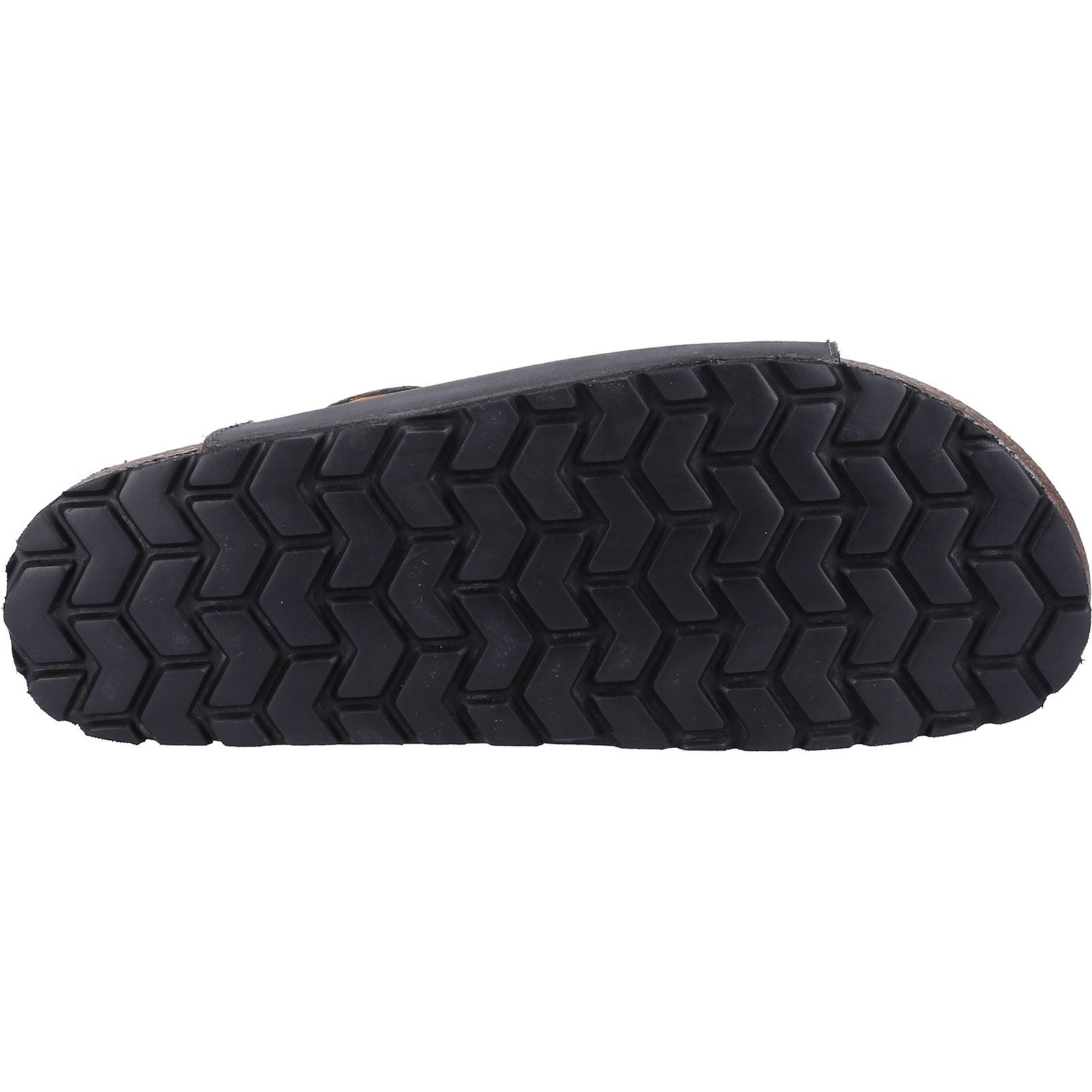 Hush Puppies Nash Slider Leren Heren Sandalen Zwart