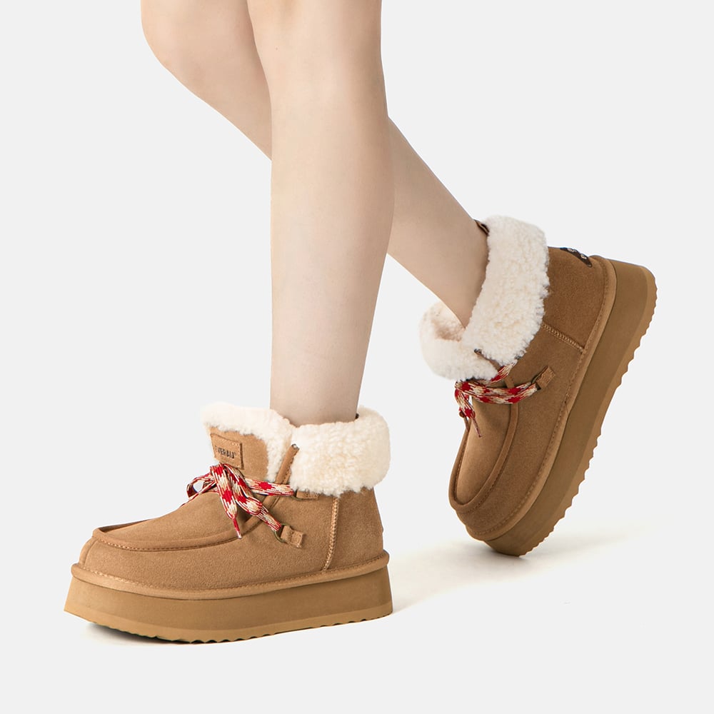 EVER AU Dames enkelboots met plateauzool – Lapwing