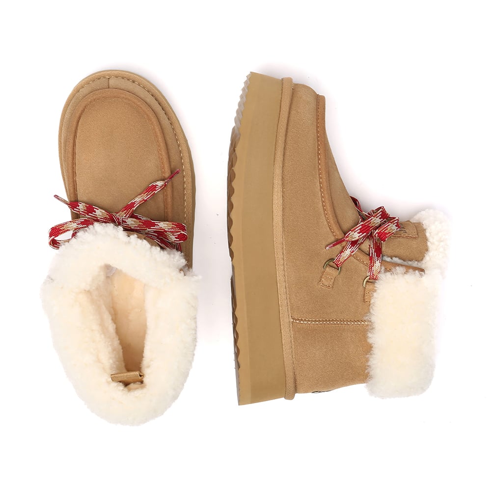 EVER AU Dames enkelboots met plateauzool – Lapwing