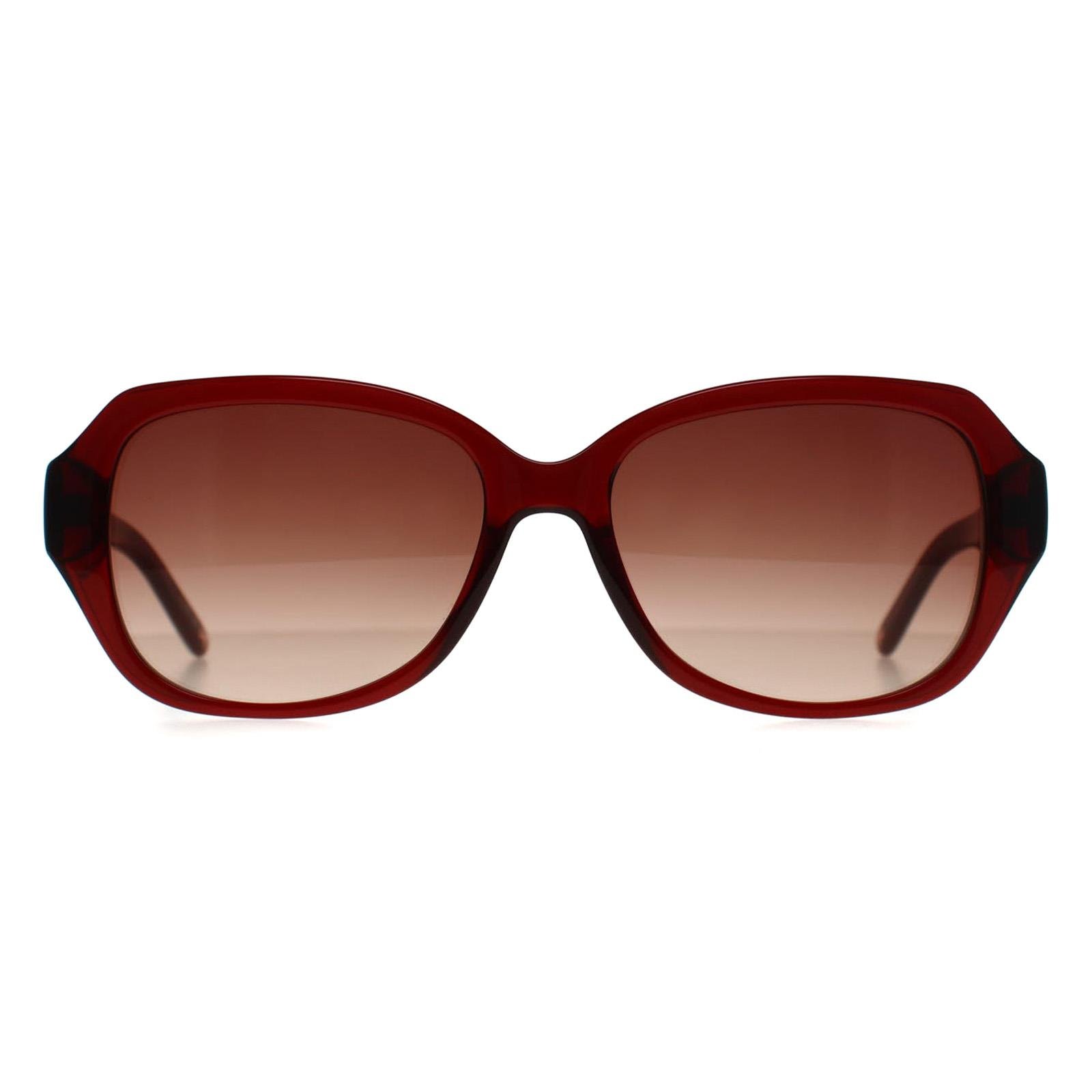 Ted Baker TB1606 Mae 204 bordeaux bloemen rood bruin gradiënt zonnebril