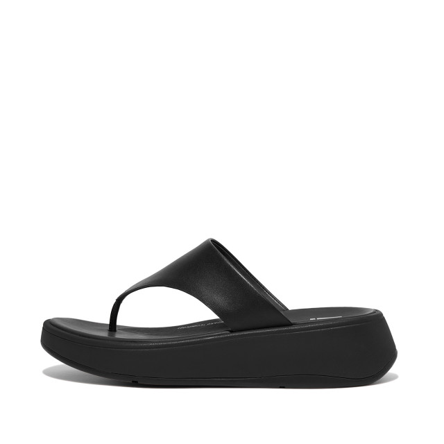 FitFlop F-mode leather flatform toe-post sandals