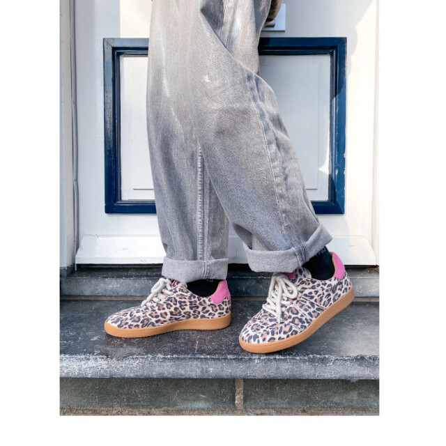 DWRS Label Dwrs poona panterprint sneakers dames lage sneakers dames