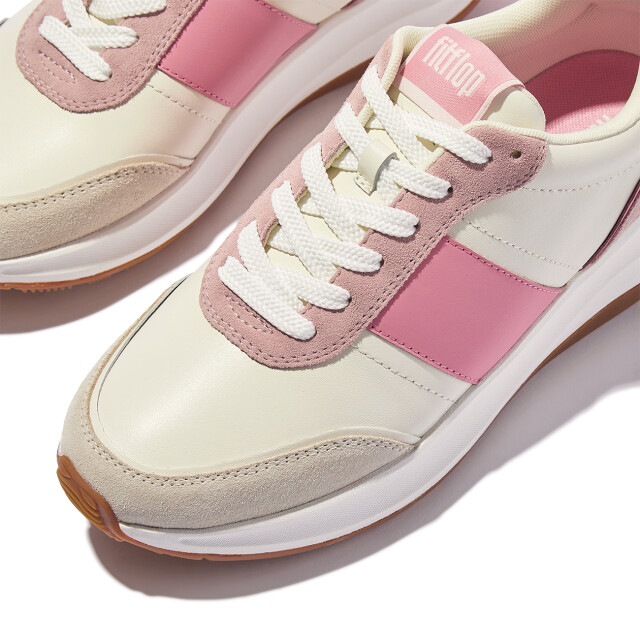 FitFlop F-mode flow sneaker leather & suede mix