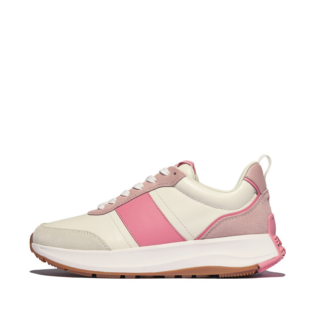 FitFlop F-mode flow sneaker leather & suede mix