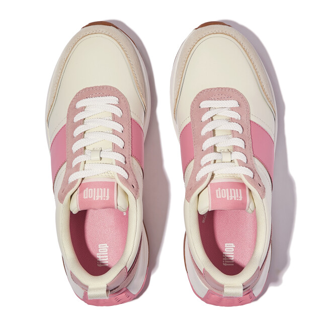 FitFlop F-mode flow sneaker leather & suede mix