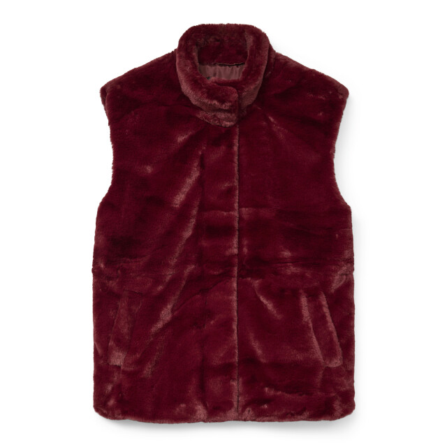 Vero Moda Vmsonjapoppy faux fur waistcoat ga