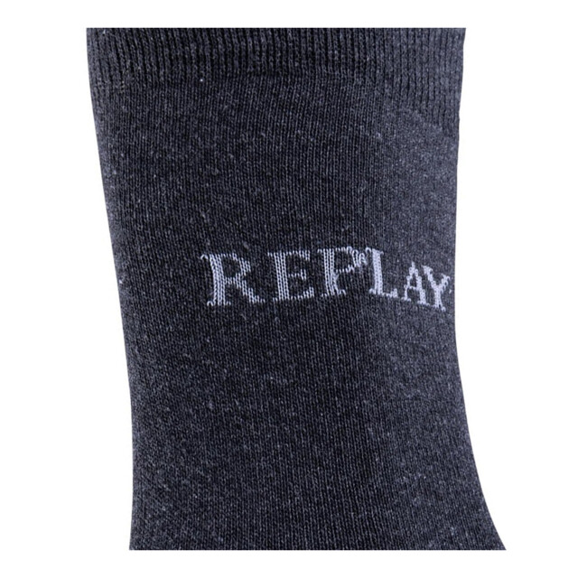 Replay Uniseks adult logo melange sokken (set van 3)