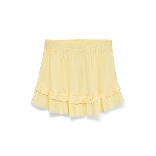 Vero Moda vmbenedict nw short frill skirt exp 10345091 pale banana