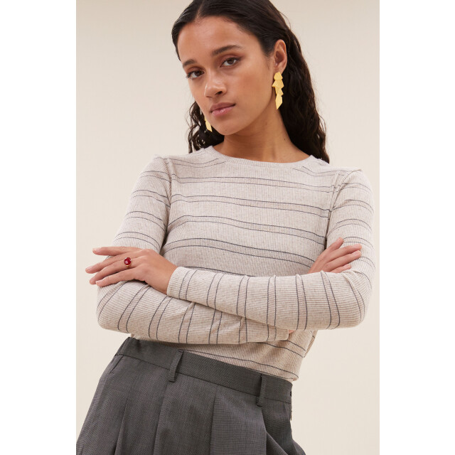 By-Bar Amsterdam 25511004 basic ls pearl stripe top