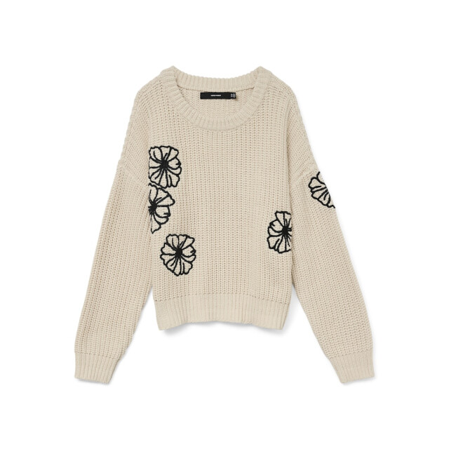 Vero Moda vmlaura ls o-neck pullover boo 10331444 cement