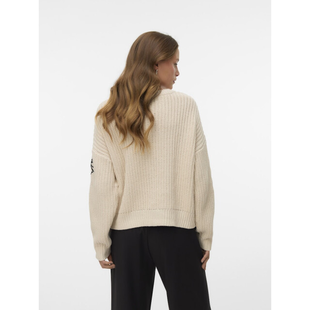 Vero Moda vmlaura ls o-neck pullover boo 10331444 cement