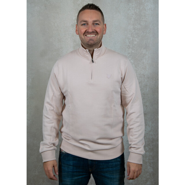Lyle and Scott Tonal eagle quater zip sweat