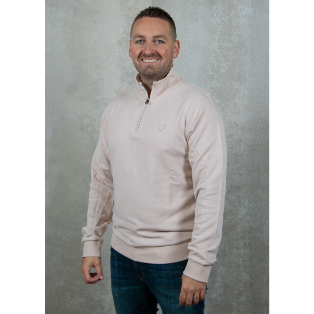 Lyle and Scott Tonal eagle quater zip sweat