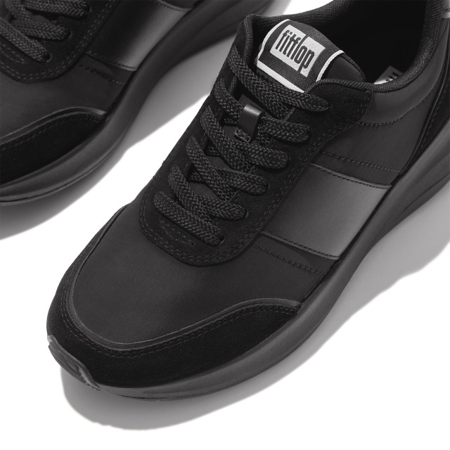 FitFlop F-mode flow sneaker nylon & suede mix