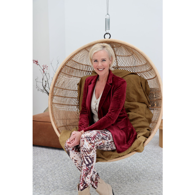Helena Hart 7425uni blazer velour midi uni wine
