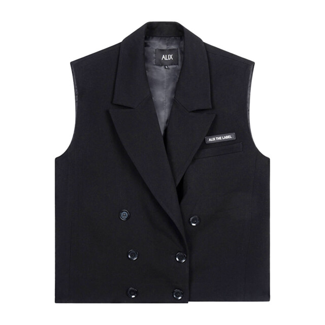 Alix The Label 2508430318 ladies woven double breasted waistcoat