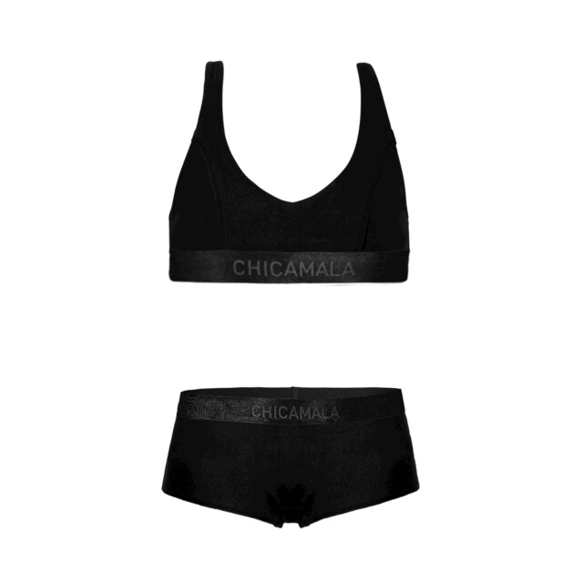 Muchachomalo Meisjes racerback bikini effen