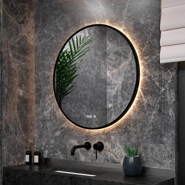 Mirlux Badkamerspiegel 60cm zwart frame