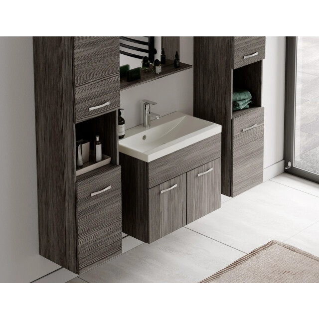 Badplaats Badkamermeubel set montreal xl 60 x 35 cm grijs badmeubel